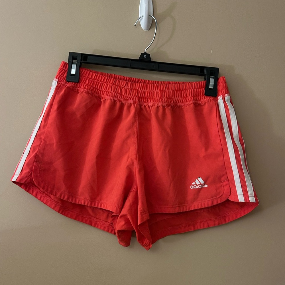 Adidas Women's Coral Pink Athletic Shorts
